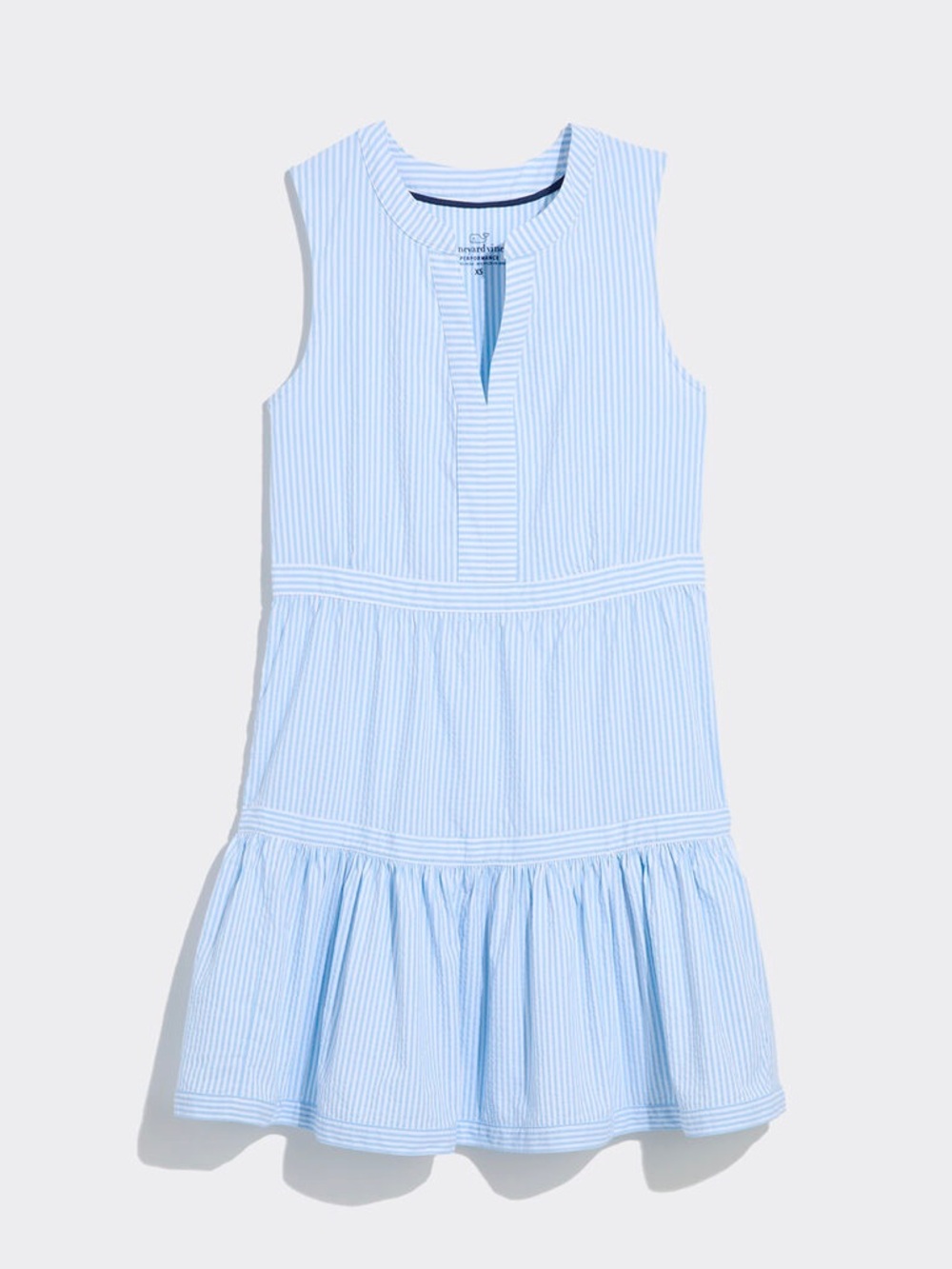 Vineyard Vines Light Blue & White Striped Mini Dress - Picture 3 of 5